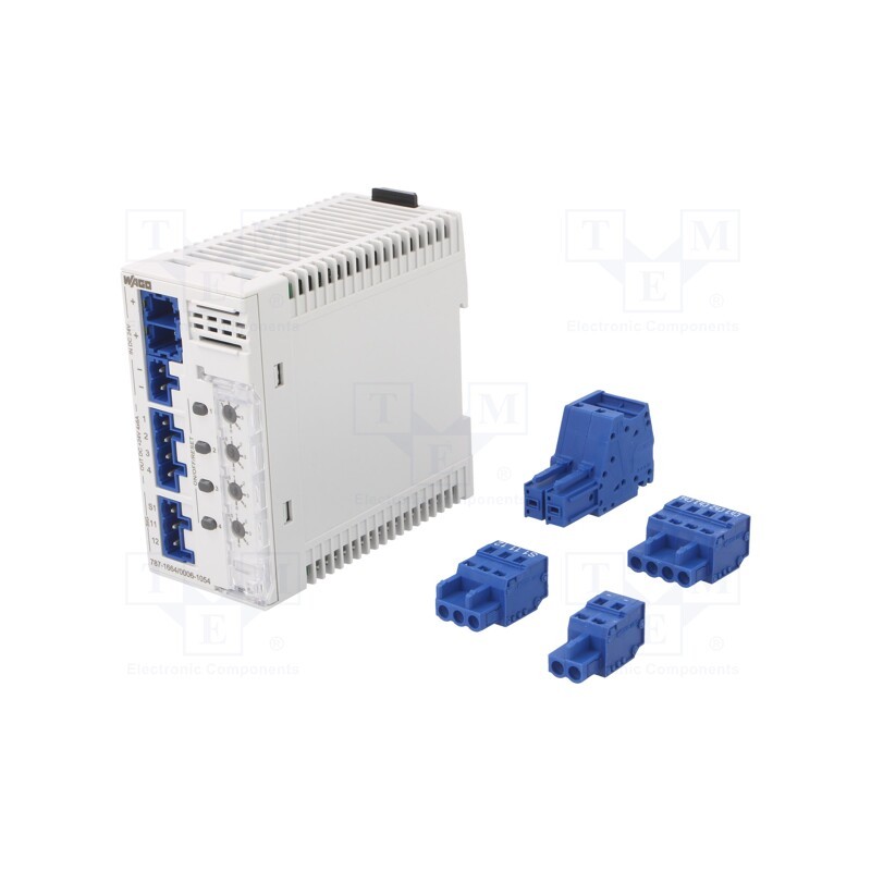 1 pcs x WAGO - 787-1664/006-1054 - Circuit breaker, Urated: 24VDC, Inom: 0.5A, Poles: 4, IP20, 500000h
