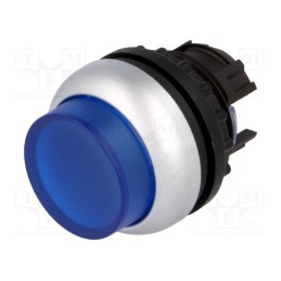 1 pcs x EATON ELECTRIC - M22-DLH-B - Switch: push-button, 22mm, Stabl.pos: 1, blue, M22-FLED,M22-LED