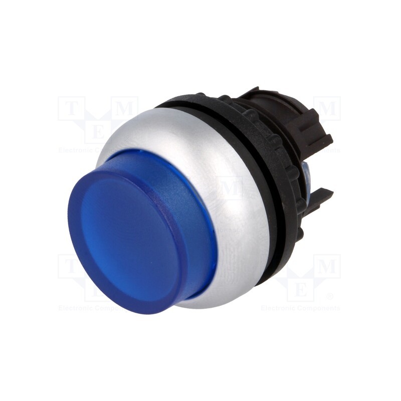 1 pcs x EATON ELECTRIC - M22-DLH-B - Switch: push-button, 22mm, Stabl.pos: 1, blue, M22-FLED,M22-LED