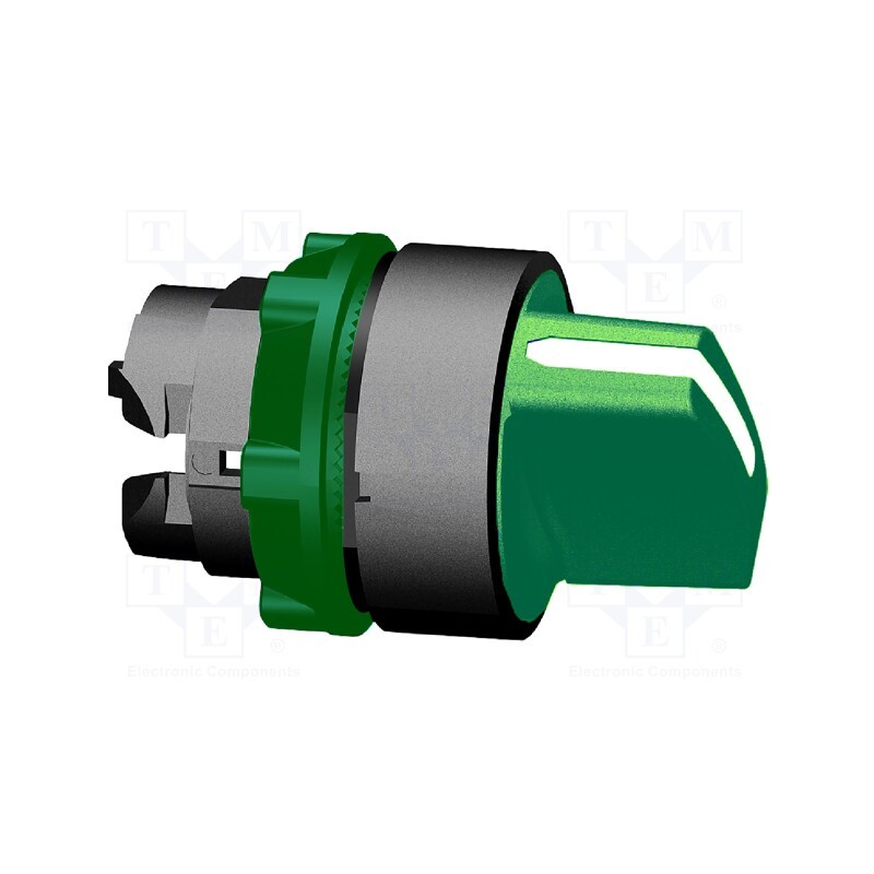 1 pcs x SCHNEIDER ELECTRIC - ZB5AD203 - Switch: rotary, 22mm, Stabl.pos: 2, green, none, IP66, prominent