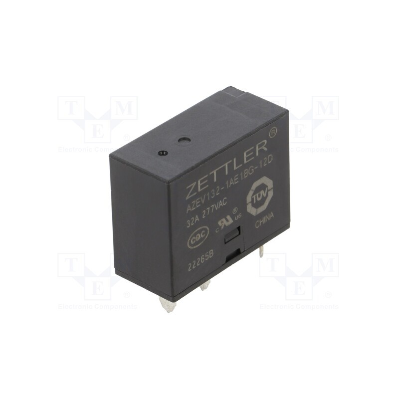 1 pcs x ZETTLER - AZEV132-1AE1BG-12D - Relay: electromagnetic power, SPST-NO + SPST-NC, Ucoil: 12VDC