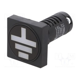 1 pcs x SPAMEL - PK22-WU\24 - Earting indicator, 22mm, PK22, -25÷70°C, IP54, 24VAC, 24VDC, 22mm