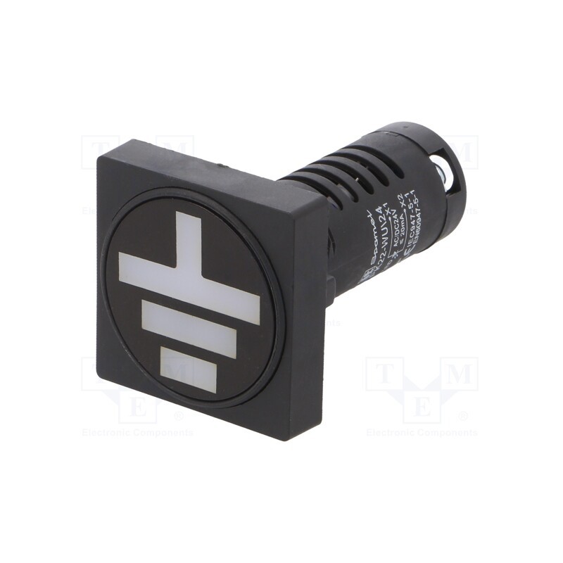 1 pcs x SPAMEL - PK22-WU\24 - Earting indicator, 22mm, PK22, -25÷70°C, IP54, 24VAC, 24VDC, 22mm