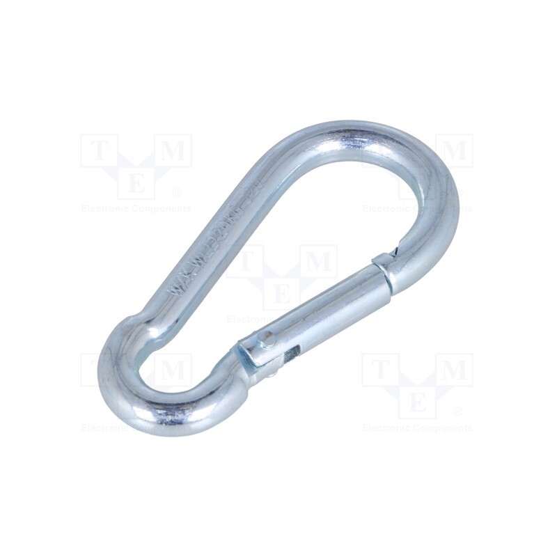 1 pcs x FATH - 92020 -AS - Carabiner, steel, for profiles, zinc, 5mm