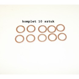 Copper fuel washer, diameter 10 mm, 10 pcs, narrow