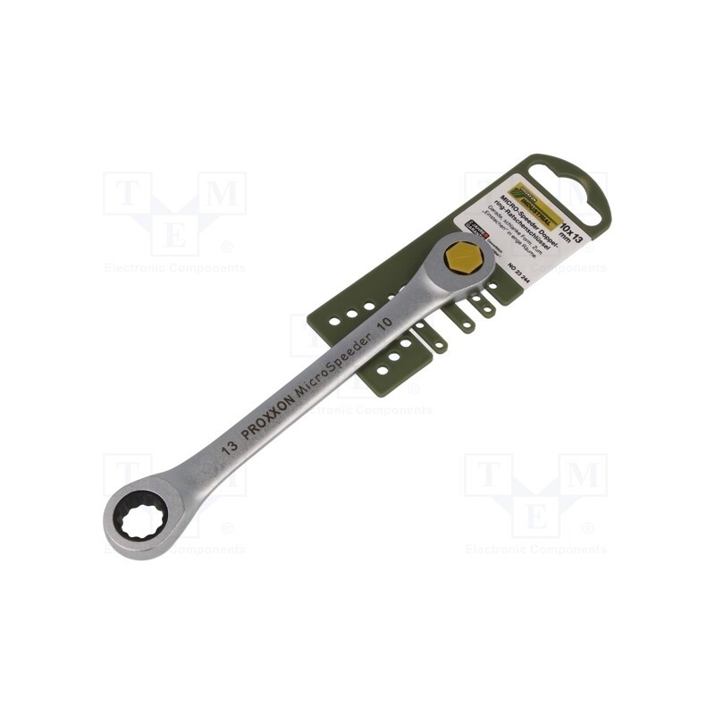 1 pcs x PROXXON - 23244 - Wrench, box,with ratchet, 10mm,13mm, steel, MicroSpeeder