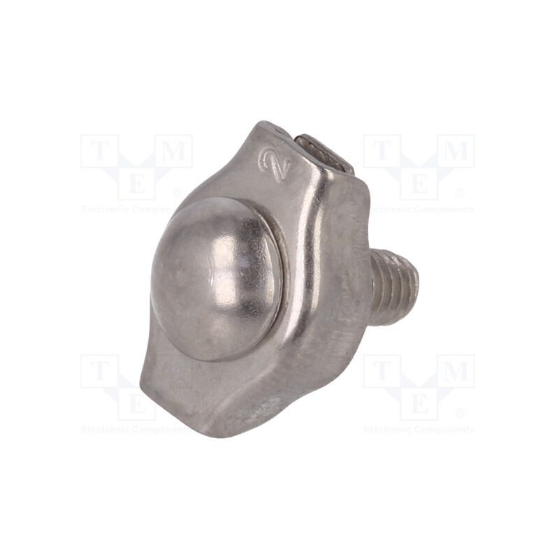 1 pcs x KRAFTBERG - ZLR1-2-A4 - Rope clamp simplex, acid resistant steel A4, for rope