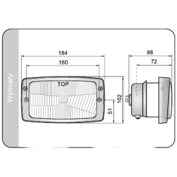 Headlight lamp Fendt Zetor Massey 01782