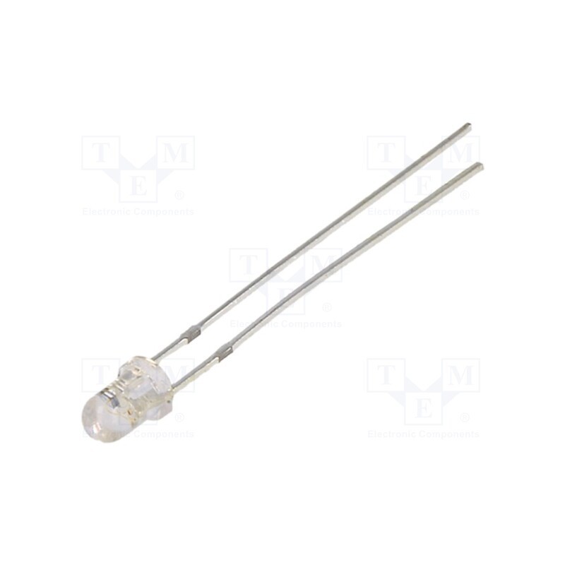 2 pcs x OPTOSUPPLY - OSR5MK3131A - LED, 3mm, red, 4200÷5800mcd, 30°, 2.5÷5V, 20mA, Lens: transparent