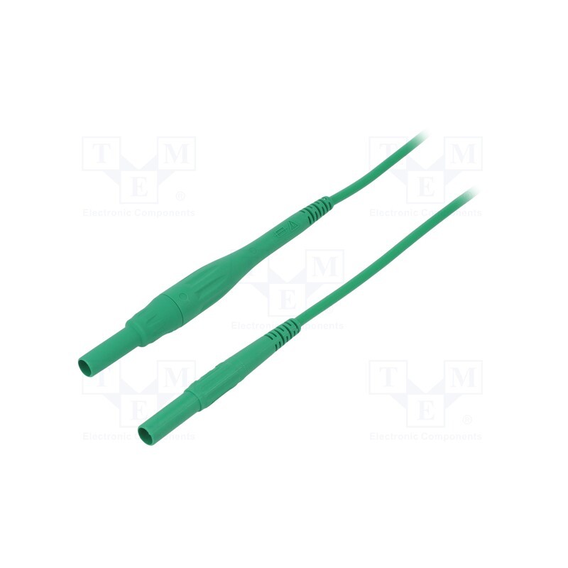 1 pcs x STu00c4UBLI - 66.9394-20025 - Connection cable, 8A, banana plug 4mm,both sides, Urated: 1kV