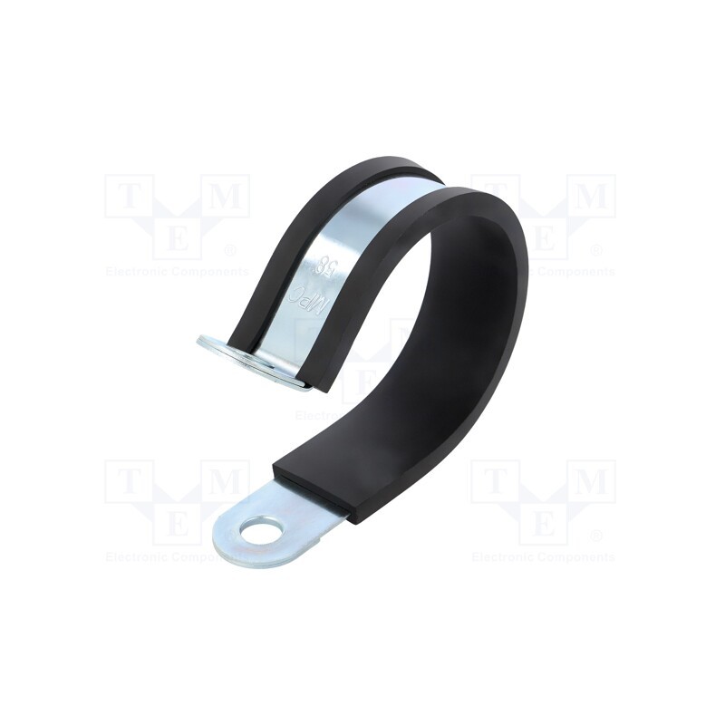 1 pcs x MPC INDUSTRIES - LKD15825 - Fixing clamp, ØBundle : 58mm, W: 25mm, steel, Cover material: EPDM