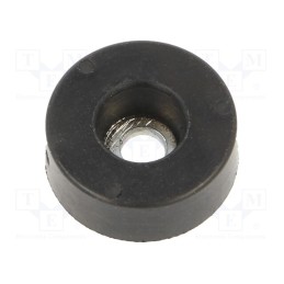 1 pcs x ELESA+GANTER - GN 438-19-7-4-A-70 - Washer, Base dia: 19mm, zinc plated steel, H: 7mm, Plating: rubber