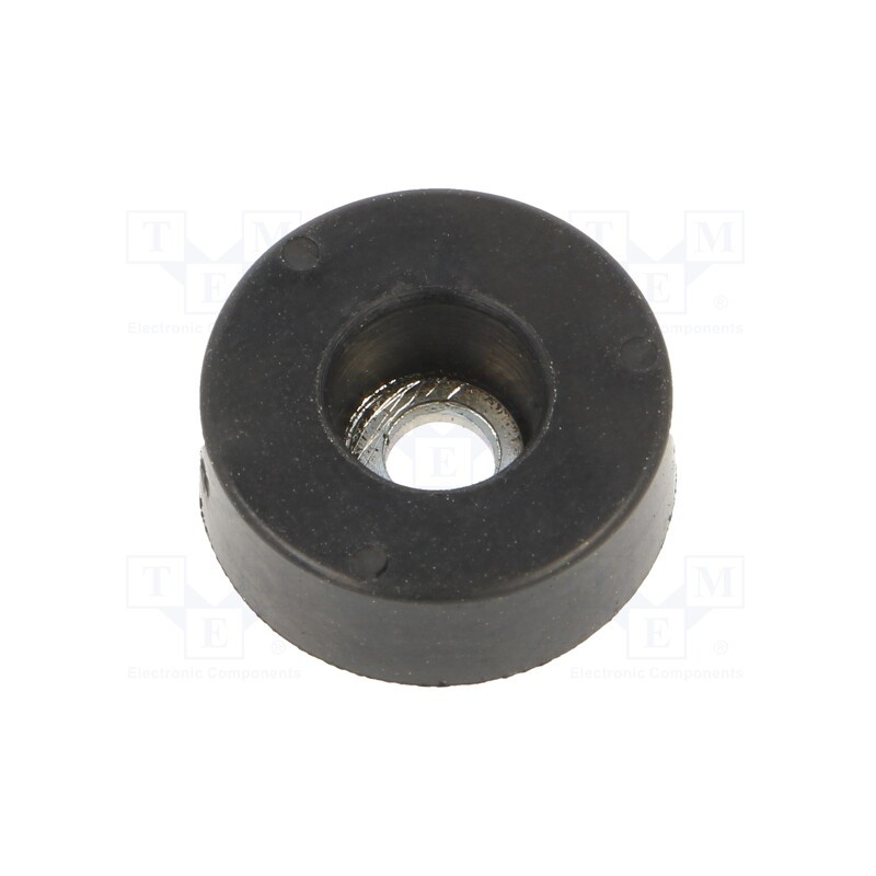 1 pcs x ELESA+GANTER - GN 438-19-7-4-A-70 - Washer, Base dia: 19mm, zinc plated steel, H: 7mm, Plating: rubber
