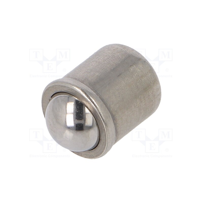 1 pcs x ELESA+GANTER - GN 614-8-NI - Smooth ball spring plunger, stainless steel, L: 9mm, F1: 7N