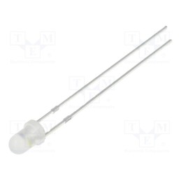 2 pcs x OPTOSUPPLY - OSW5DS3162A - LED, 3mm, white cold, blinking, 2180÷3000mcd, 60°, 3÷5V, 20mA, 1.8Hz