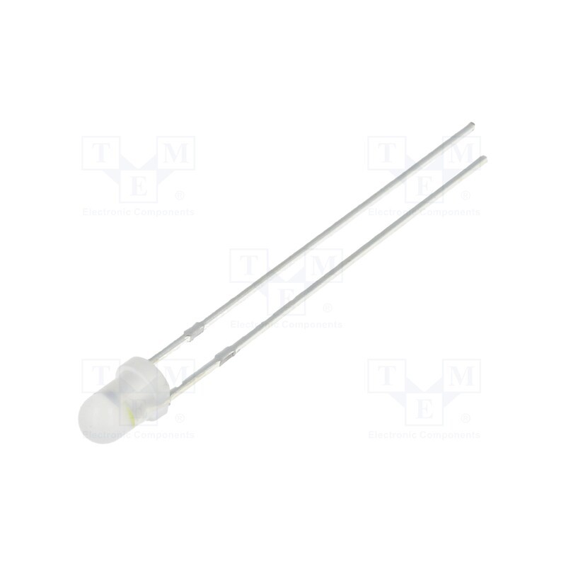 2 pcs x OPTOSUPPLY - OSW5DS3162A - LED, 3mm, white cold, blinking, 2180÷3000mcd, 60°, 3÷5V, 20mA, 1.8Hz