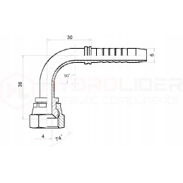 Dkj 90 fitting dn6 1 2sn unf7 16 20 hydrolider