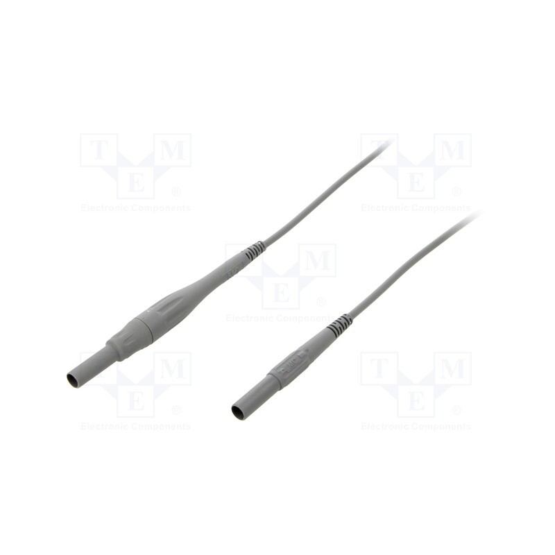 1 pcs x STu00c4UBLI - 66.9394-20028 - Connection cable, 8A, banana plug 4mm,both sides, Urated: 1kV