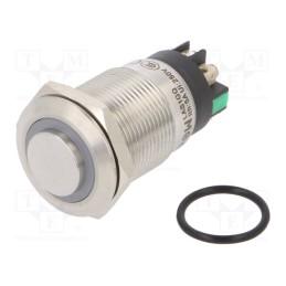 1 pcs x ONPOW - LAS1GQH-11E/L/G/12V/S - Switch: vandal resistant, Pos: 2, SPDT, 3A/220VAC, 5A/24VDC, IP65