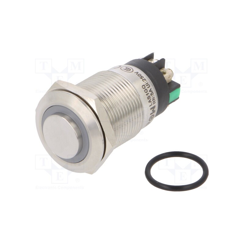 1 pcs x ONPOW - LAS1GQH-11E/L/G/12V/S - Switch: vandal resistant, Pos: 2, SPDT, 3A/220VAC, 5A/24VDC, IP65