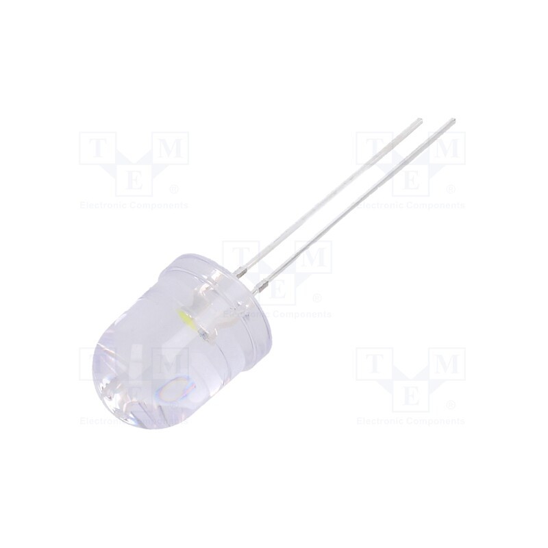 2 pcs x OPTOSUPPLY - OSW5DSA131A - LED, 10mm, white cold, blinking, 7000÷8400mcd, 30°, 3÷5V, 20mA