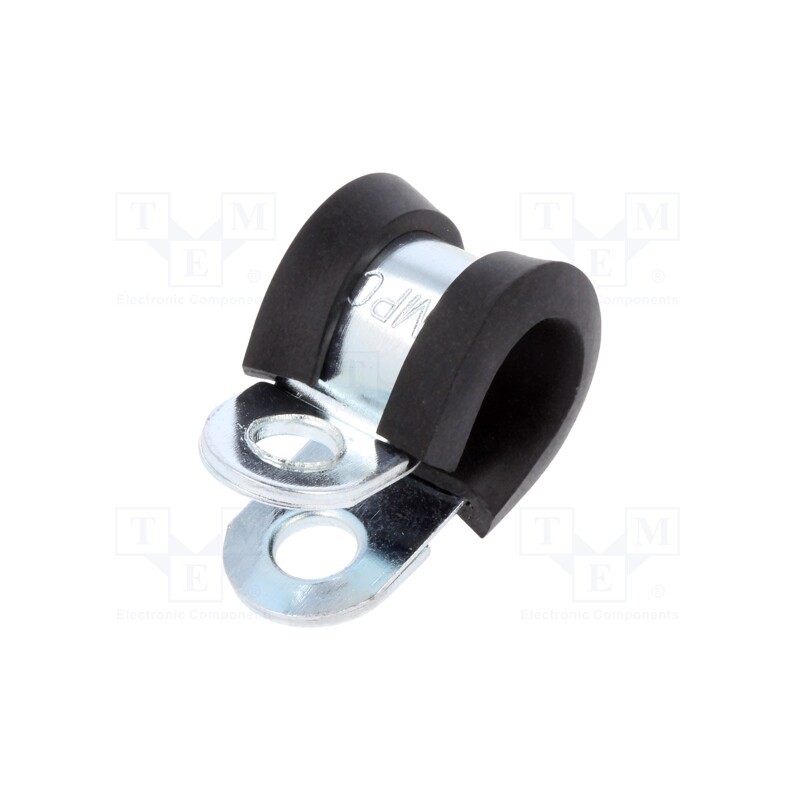 1 pcs x MPC INDUSTRIES - LKD10912 - Fixing clamp, ØBundle : 9mm, W: 12mm, steel, Cover material: EPDM