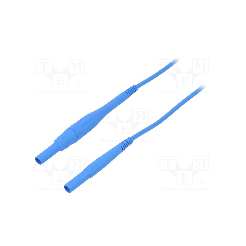 1 pcs x STu00c4UBLI - 66.9394-20023 - Connection cable, 8A, banana plug 4mm,both sides, Urated: 1kV