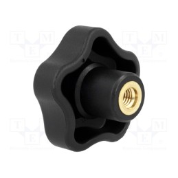 1 pcs x ELESA+GANTER - VCT.50 B-M8-C9 - Knob, Ø: 50mm, Int.thread: M8, 20mm, H: 32mm, technopolymer PP