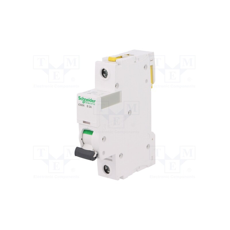 1 pcs x SCHNEIDER ELECTRIC - A9F03102 - Circuit breaker, 230VAC, Inom: 2A, Poles: 1, for DIN rail mounting
