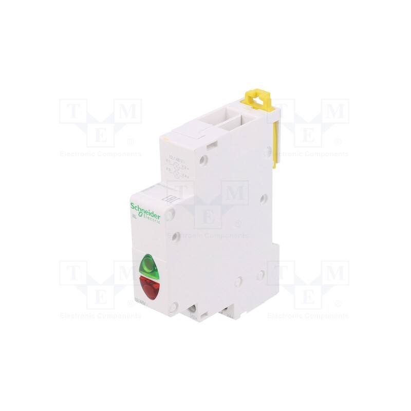 1 pcs x SCHNEIDER ELECTRIC - A9E18335 - LED indicator, 12÷48VAC, 12÷48VDC, for DIN rail mounting, ACTI9