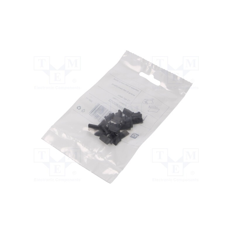 1 pcg x TOPMET - 89080002 - Cap for LED profiles, black, 20pcs, ABS, SLIM8