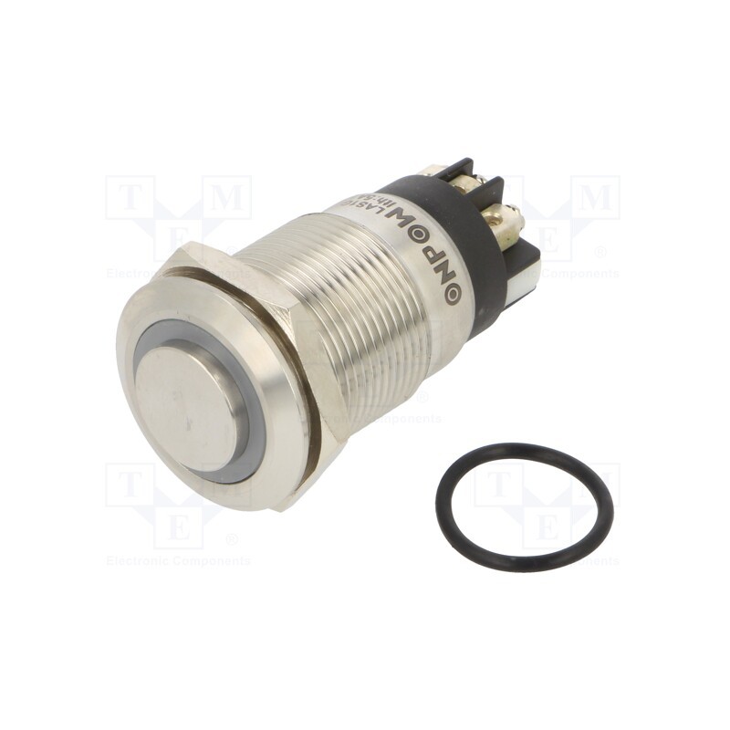 1 pcs x ONPOW - LAS1GQH-11E/L/W/12V/S - Switch: vandal resistant, Pos: 2, SPDT, 3A/220VAC, 5A/24VDC, IP65