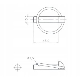 Pin plug cotter pin 330 360 zetor 50 pcs