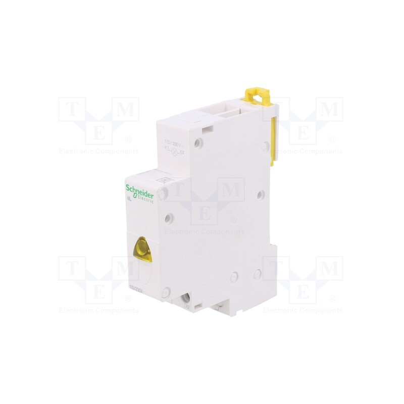 1 pcs x SCHNEIDER ELECTRIC - A9E18324 - LED indicator, 110÷230VAC, for DIN rail mounting, Colour: yellow