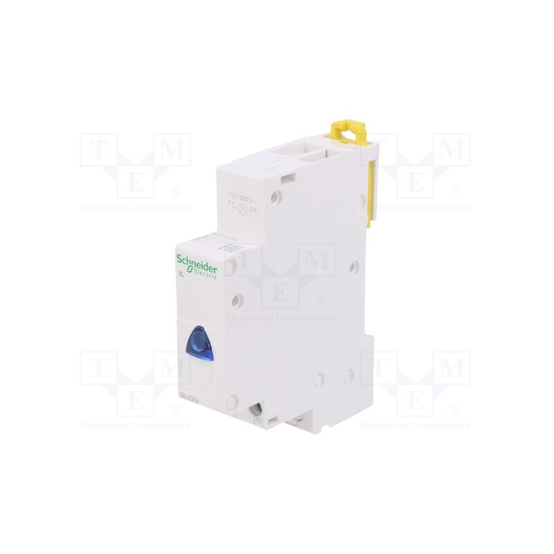1 pcs x SCHNEIDER ELECTRIC - A9E18323 - LED indicator, 110÷230VAC, for DIN rail mounting, Colour: blue