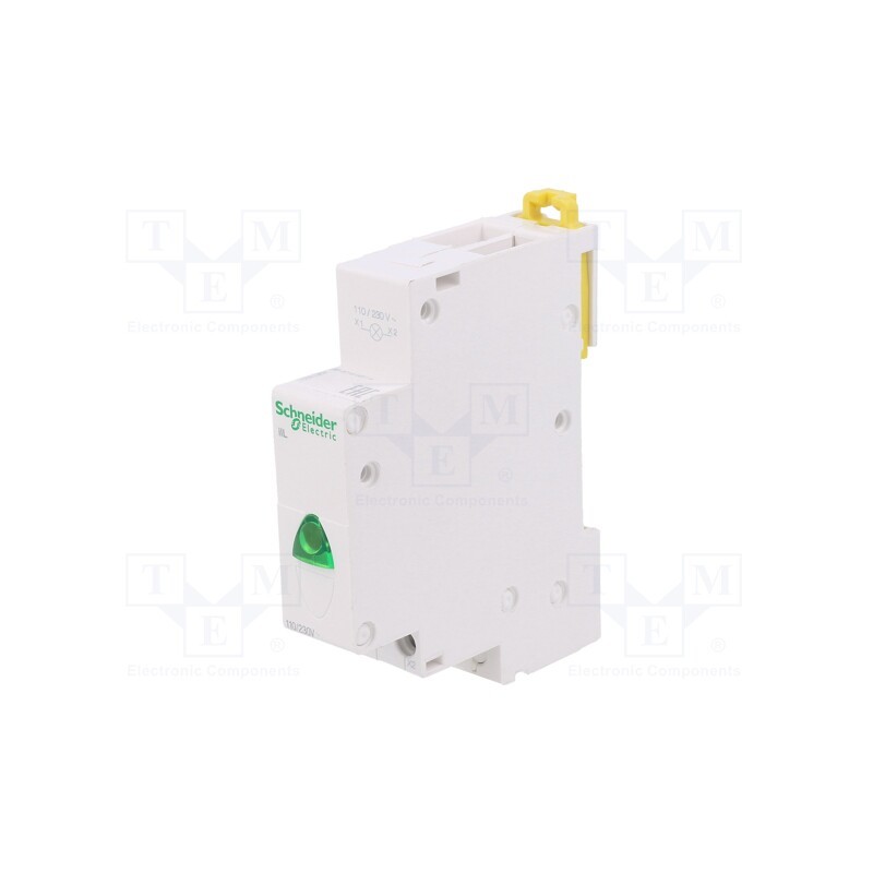 1 pcs x SCHNEIDER ELECTRIC - A9E18321 - LED indicator, 110÷230VAC, for DIN rail mounting, Colour: green
