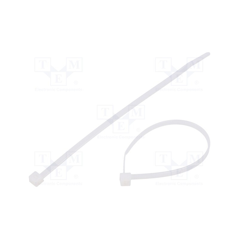 100 pcs x HELLERMANNTYTON - 112-03019 - Cable tie, L: 150mm, W: 3.5mm, polyamide, 135N, natural, Ømax: 35mm