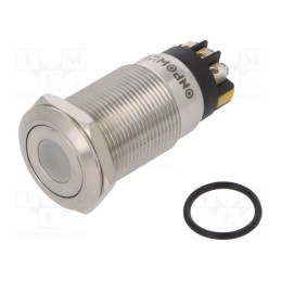 1 pcs x ONPOW - LAS1GQF-11ZE/L/Y/12V/S - Switch: vandal resistant, Pos: 2, SPDT, 3A/220VAC, 5A/24VDC, IP65