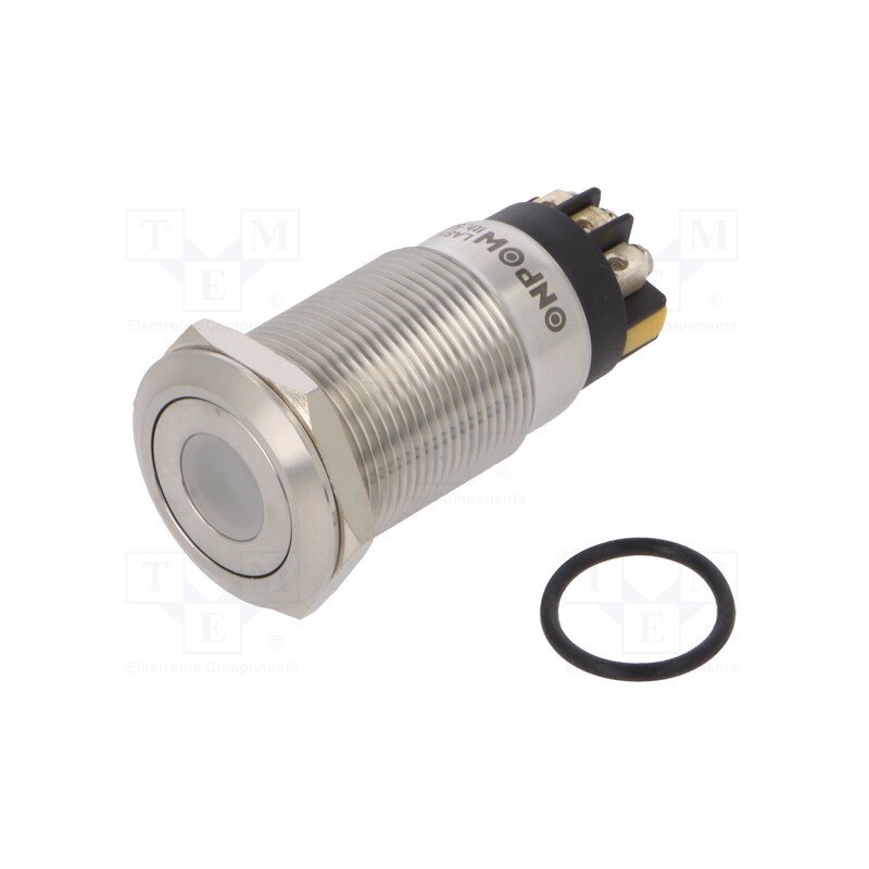 1 pcs x ONPOW - LAS1GQF-11ZE/L/Y/12V/S - Switch: vandal resistant, Pos: 2, SPDT, 3A/220VAC, 5A/24VDC, IP65