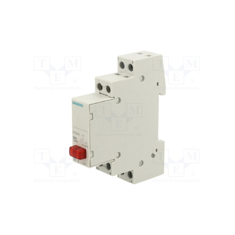 1 pcs x SIEMENS - 5TE4820 - Module: pushbutton switch, 230VAC, 20A, for DIN rail mounting