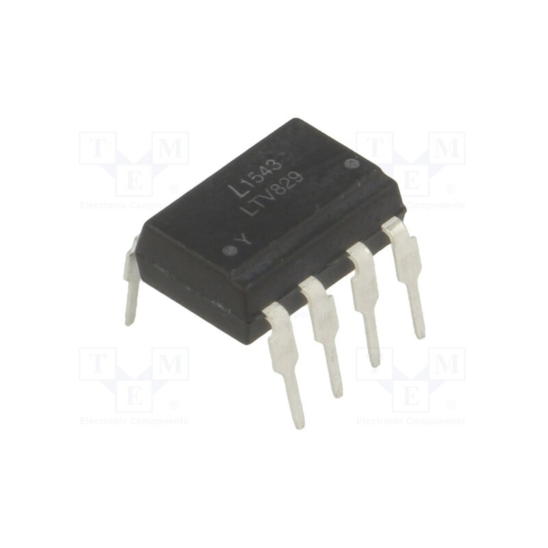 2 pcs x LITEON - LTV-829 - Optocoupler, THT, Ch: 2, OUT: transistor, Uinsul: 5kV, Uce: 50V, DIP8