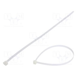 100 pcs x FIX&FASTEN - FIX-S-7.6X368/N - Cable tie, L: 368mm, W: 7.6mm, polyamide, 533N, natural, Ømax: 96mm