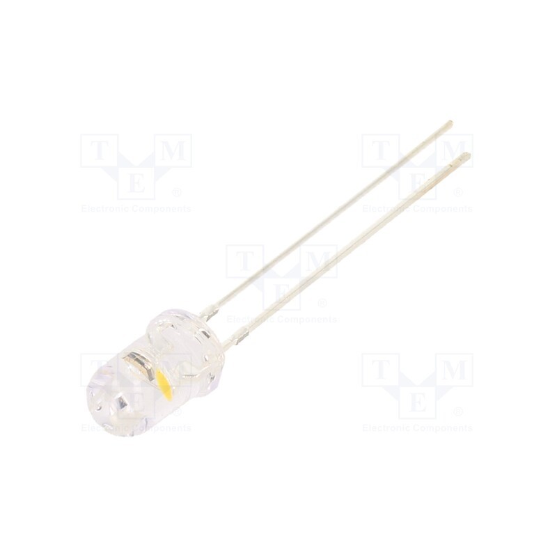 2 pcs x OPTOSUPPLY - OSM5DR5A31A-1.0HZ - LED, 5mm, white warm, blinking, 7000÷8400mcd, 30°, 3÷5V, 20mA, 1Hz
