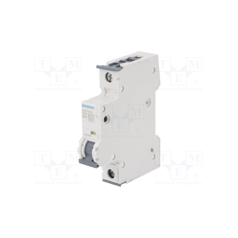 1 pcs x SIEMENS - 5SY7110-6 - Circuit breaker, 230/400VAC, Inom: 10A, Poles: 1, Charact: B, 15kA