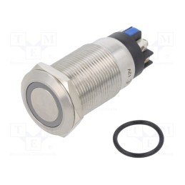 1 pcs x ONPOW - LAS1GQF-11ZE/L/B/12V/S - Switch: vandal resistant, Pos: 2, SPDT, 3A/220VAC, 5A/24VDC, IP65