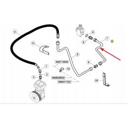 7700072292 metal pipe of the pneumatic system