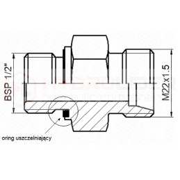 Connectors, nipples for orbitrol, 4 pcs, m22x1 5