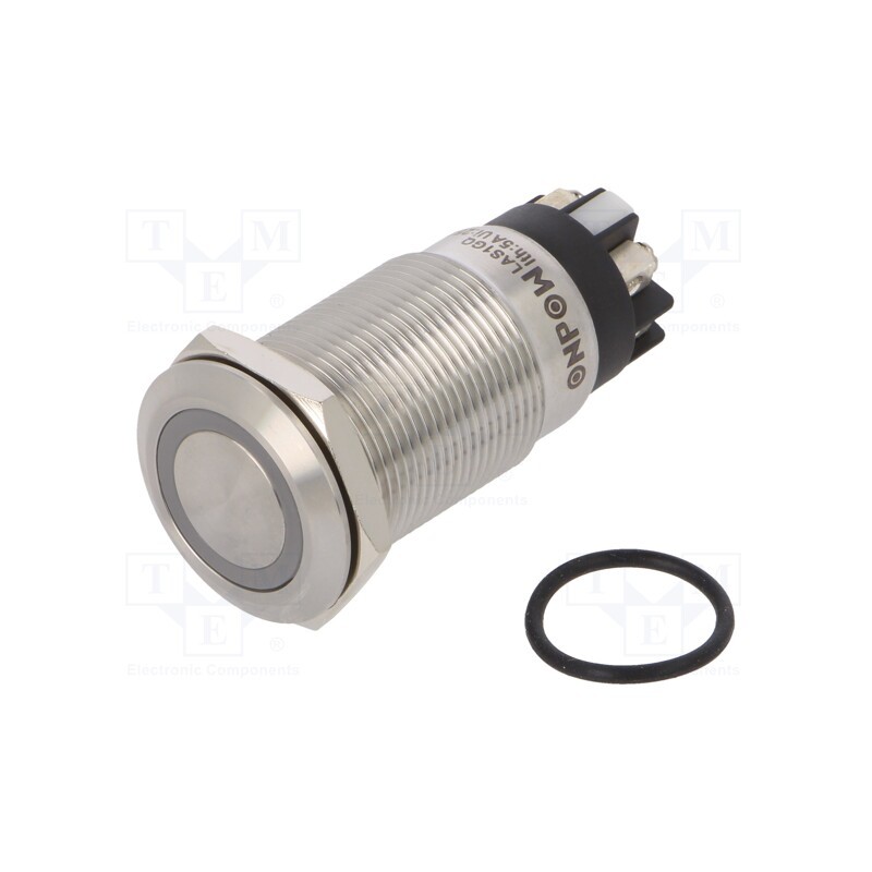 1 pcs x ONPOW - LAS1GQF-11ZE/L/W/12V/S - Switch: vandal resistant, Pos: 2, SPDT, 3A/220VAC, 5A/24VDC, IP65
