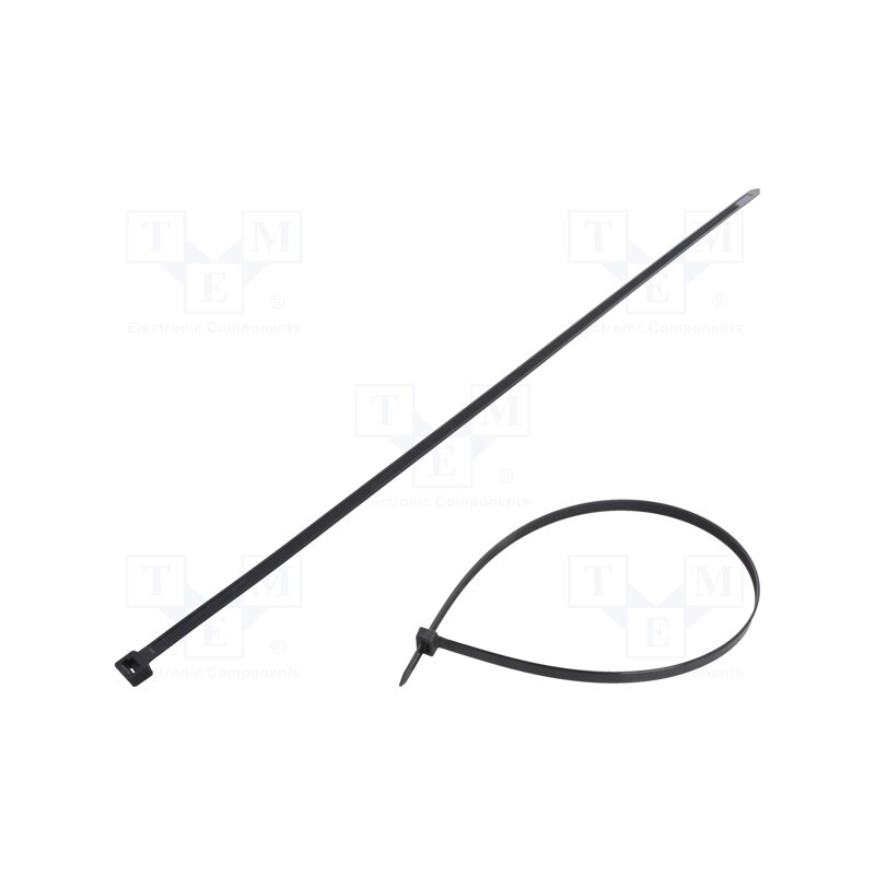 100 pcs x FIX&FASTEN - FIX-S-9.0X550/BK - Cable tie, L: 550mm, W: 9mm, polyamide, 778N, black, Ømax: 155mm