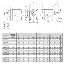 16l pump, small gear, female multiplier